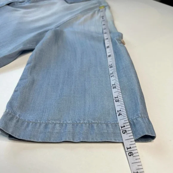 Cloth and Stone Blue Shirt Midi Dress Chambray Denim 3/4 Sleeves Collared Size M - Picture 9 of 14